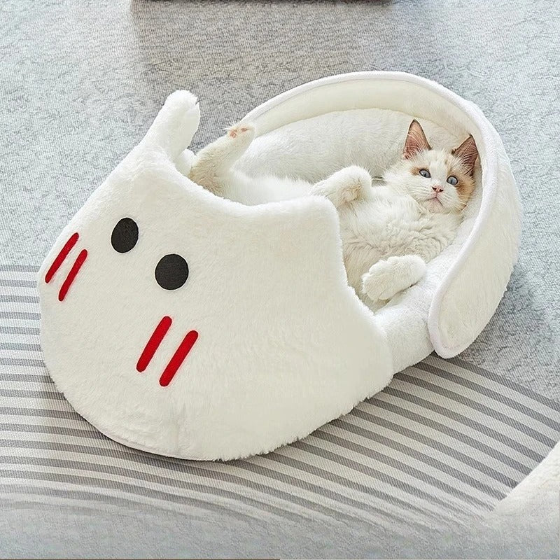 PANIER POUR CHAT ORIGINAL | CHAUSSON BLANC