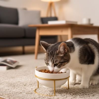 Gamelle surélevée chat anti-renversement