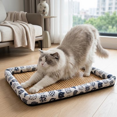 Tapis rafraichissant pour Chat rotin