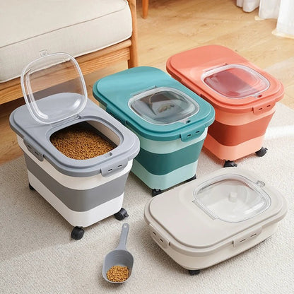 BOITE À CROQUETTES POUR CHAT | PLIABLE - Leschamour