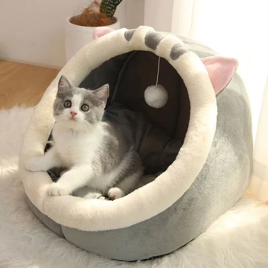 cabane_pour_chat_small_grise_et_rose