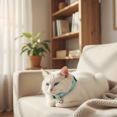 Collier chat anti-étranglement avec clochette bleu