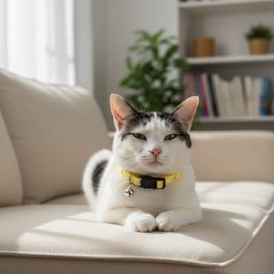 Collier chat anti-étranglement avec clochette jaune