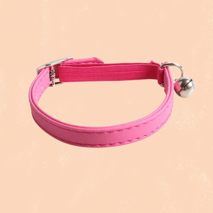 Collier cuir chat anti étranglement
