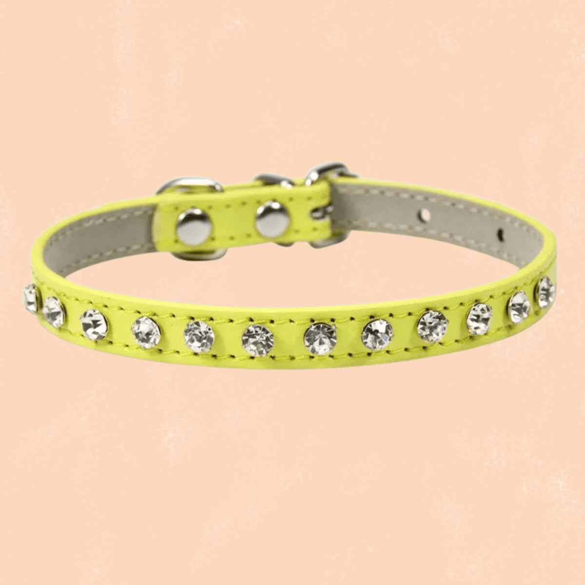 COLLIER EN CUIR POUR CHAT | STRASS ÉLÉGANT - Leschamour