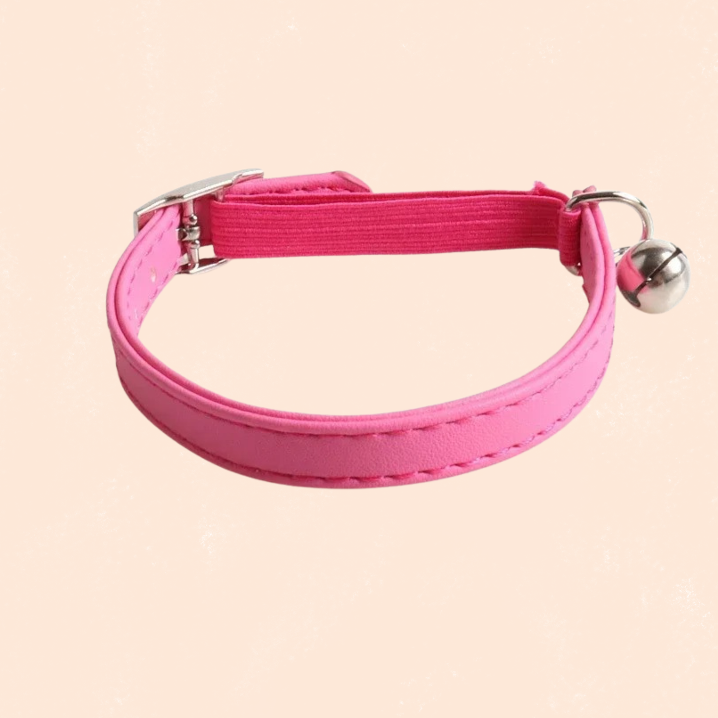 collier sécurité chat rose clochette