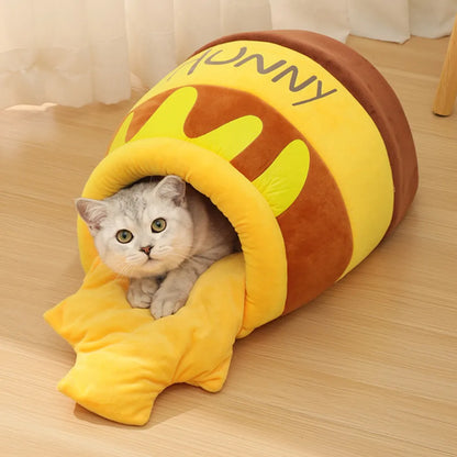 coussin-chat-pot-de-miel