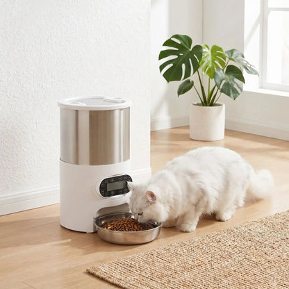 DISTRIBUTEUR AUTOMATIQUE CROQUETTES CHAT | 4.5 L - Leschamour