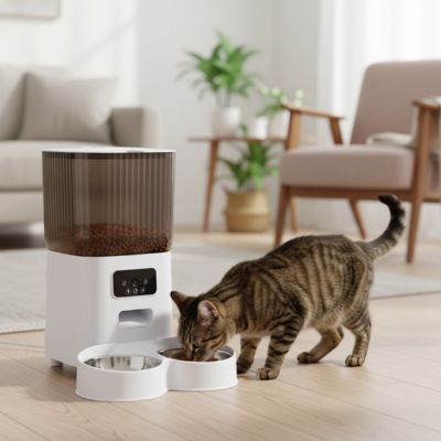 Distributeur-automatique-de-croquettes-pour-2-chats-avec-caméra-design