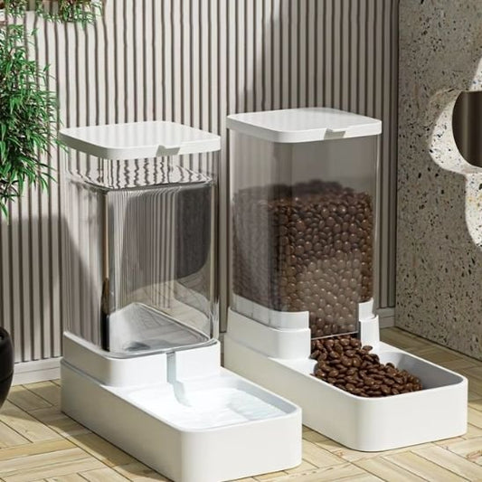 DISTRIBUTEUR CROQUETTE ET EAU CHAT | GRAVITÉ - Leschamour