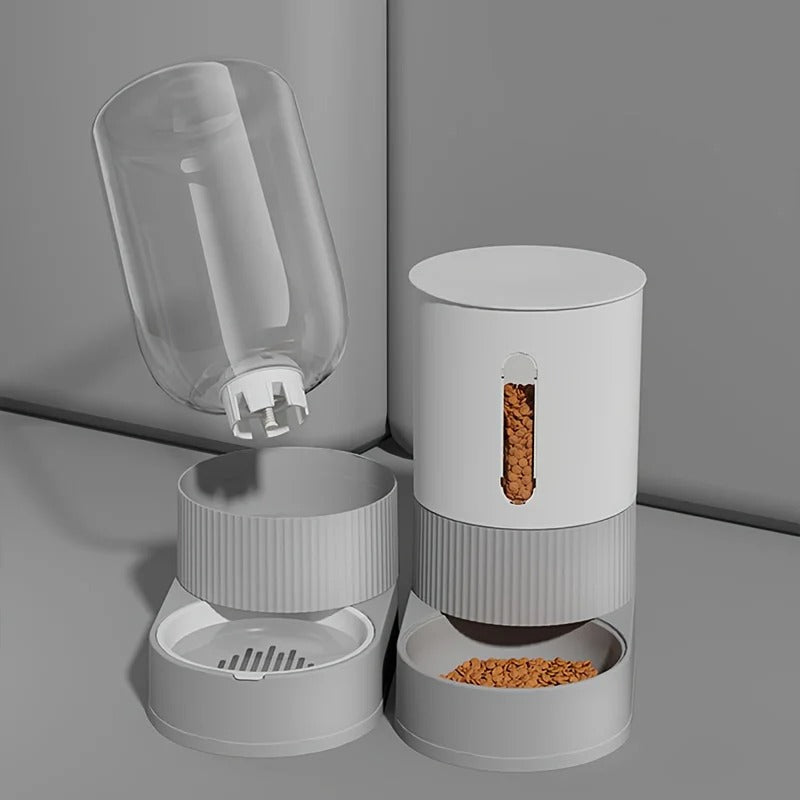DISTRIBUTEUR DE CROQUETTES ET EAU POUR CHAT | GRANDE CAPACITÉ - Leschamour