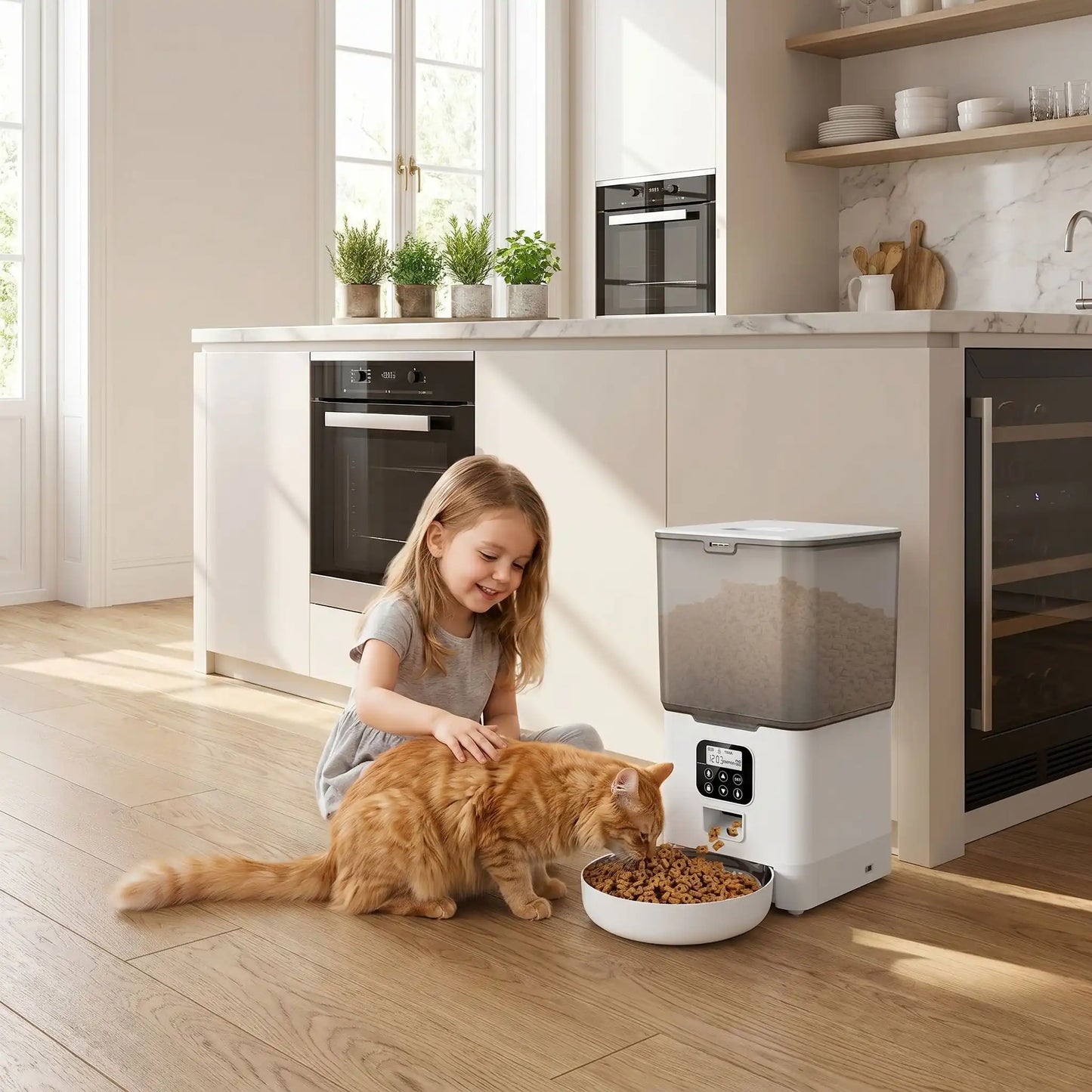 distributeur de croquettes pour chat programmable sans application 6L