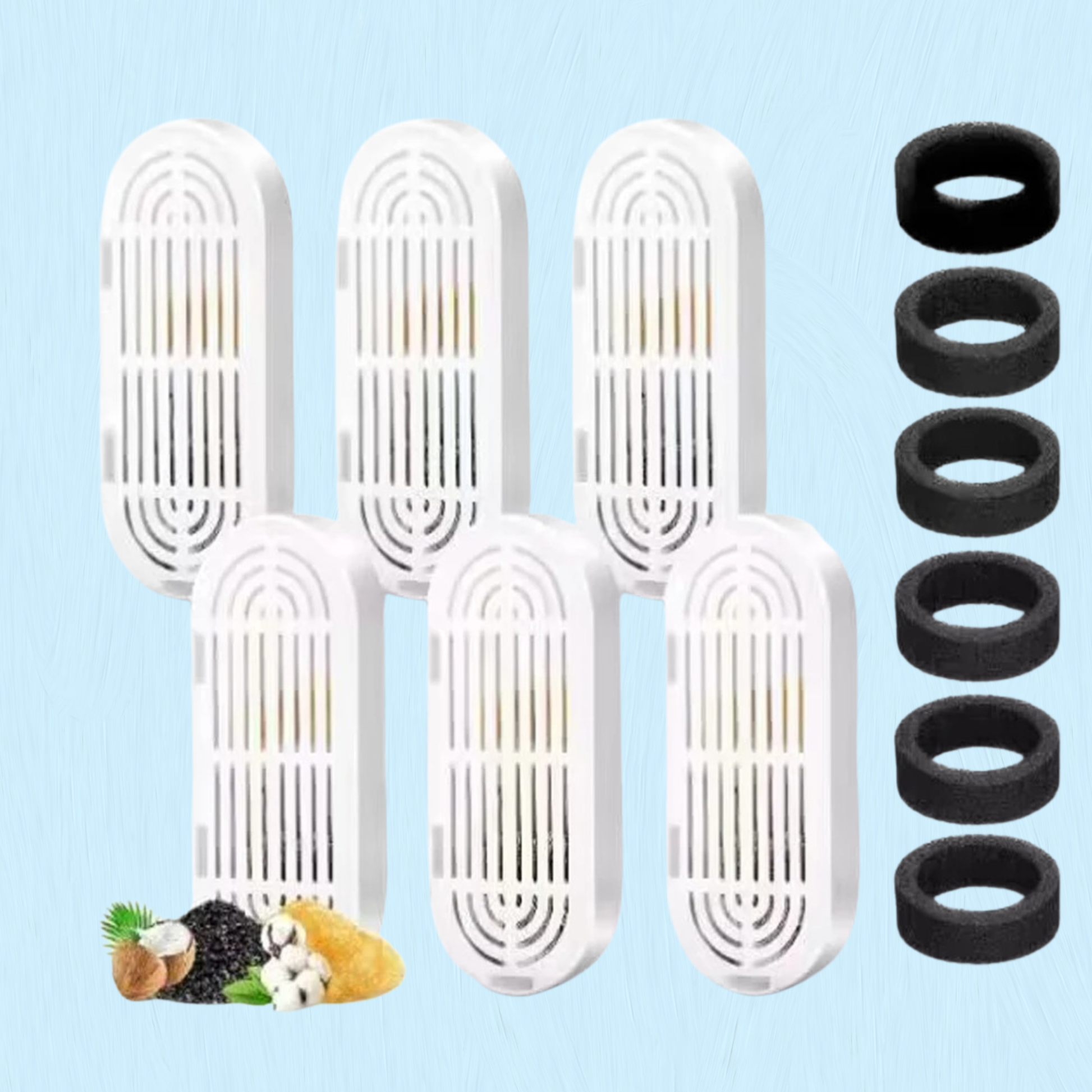 filtre fontaine a eau chat pack de 6 au charbon actif