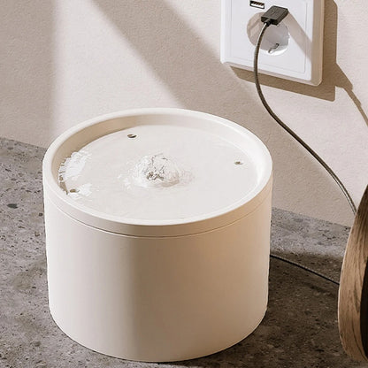 fontaine a eau pour chat ceramique blanche silencieuse
