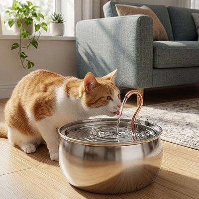 fontaine à eau pour chat silencieuse 4L