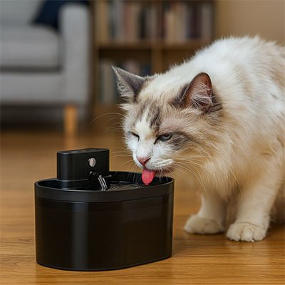 Fontaine chat sans fil rechargeable