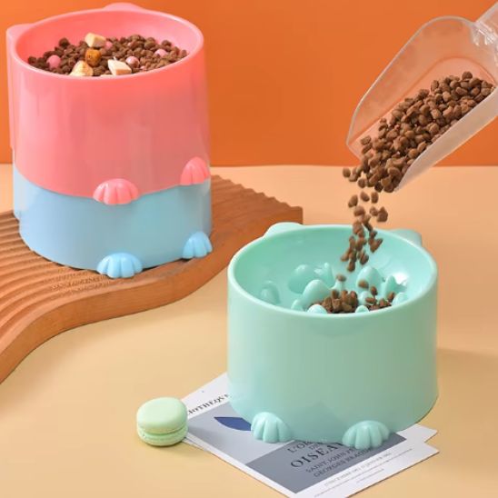 GAMELLE ANTI GLOUTON CHAT | RONDE - Leschamour