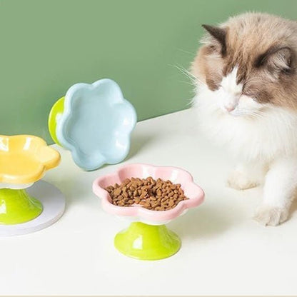 GAMELLE CÉRAMIQUE POUR CHAT | MOTIF FLORAL - Leschamour