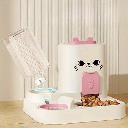 gamelle distributeur pour chat croquettes et eau gravité