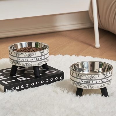 GAMELLE POUR CHAT EN HAUTEUR | EN ACIER INOXYDABLE - Leschamour