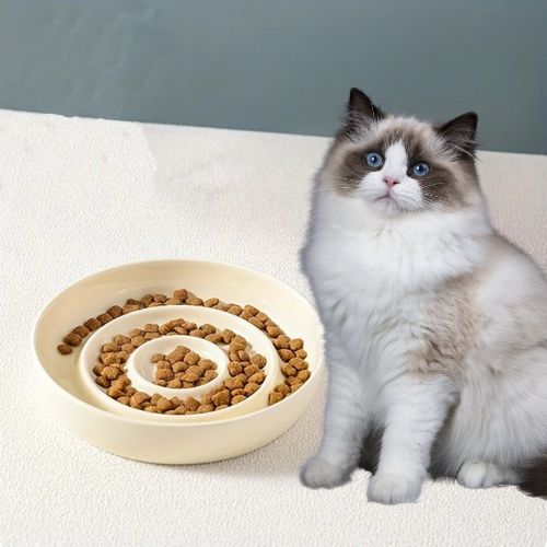 GAMELLES ANTI GLOUTON CHAT | EN CÉRAMIQUE - Leschamour