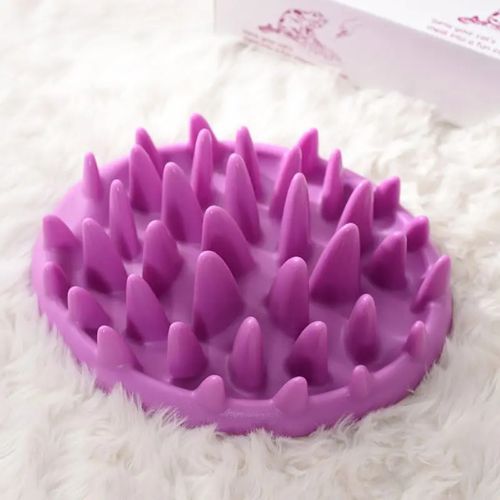 GAMELLES ANTI GLOUTON CHAT | VIOLETTE EN SILICONE - Leschamour