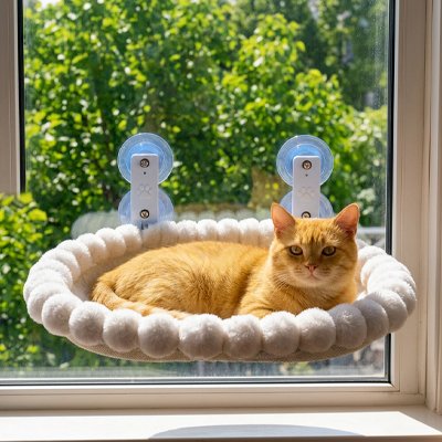 Hamac Chat fenetre oval
