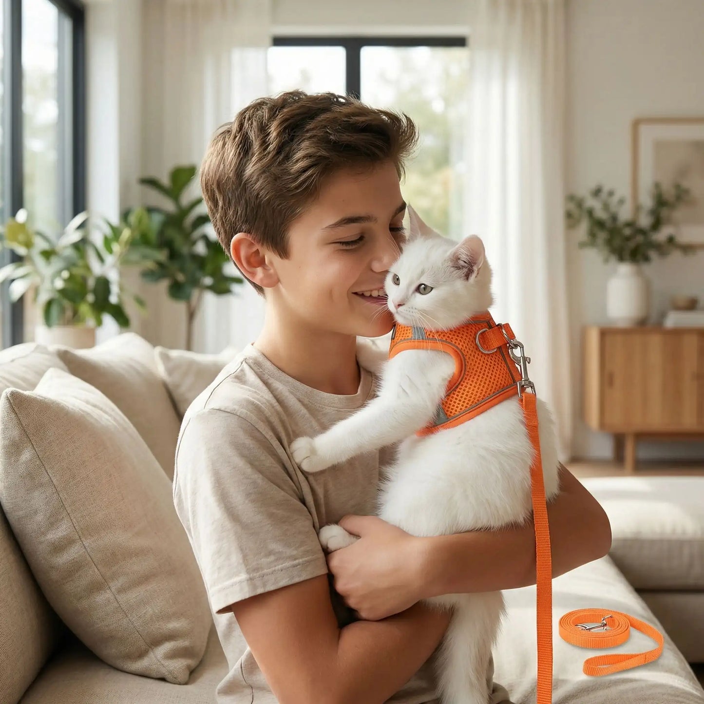 Harnais pour chaton anti-fugue réglable