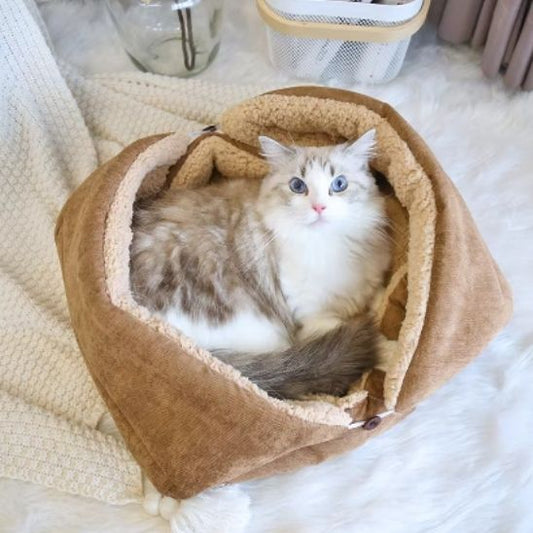 PANIER CHAT ORIGINAL | COCON MOELLEUX MARRON