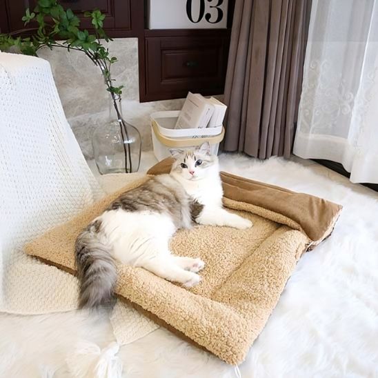 PANIER CHAT ORIGINAL | COCON MOELLEUX MARRON