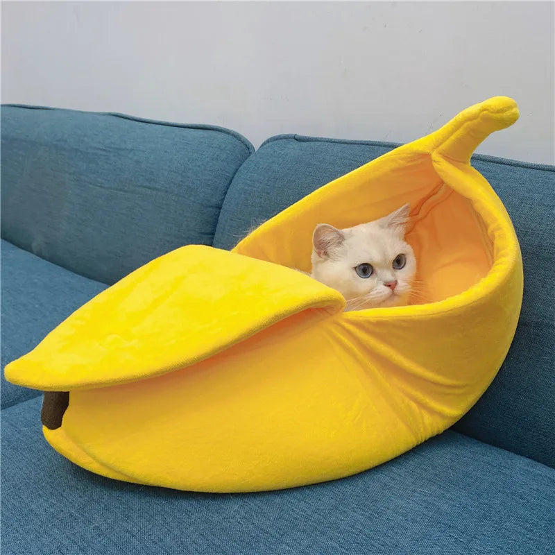 niche-pour-chat-banane-portable