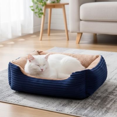 panier chat bleu