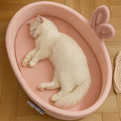 Panier original chat oreilles de lapin confortable