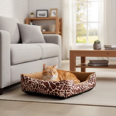 Panier original pour chat giraffe moelleux