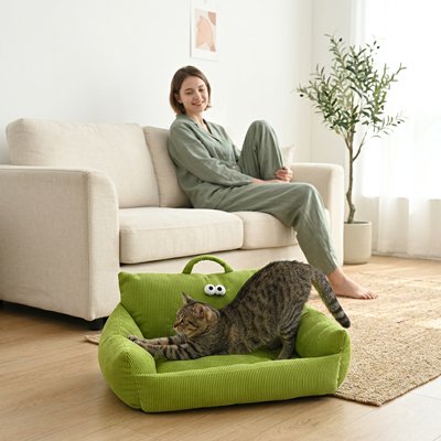 Panier original pour chat vert