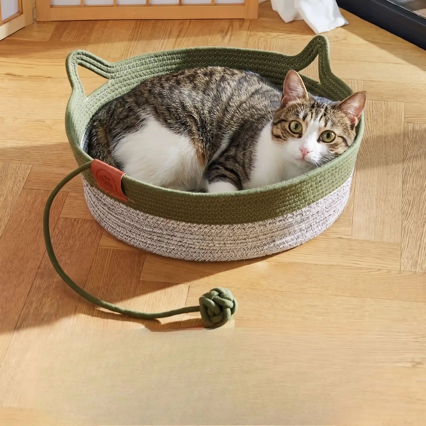 panier osier chat artisanal japonais