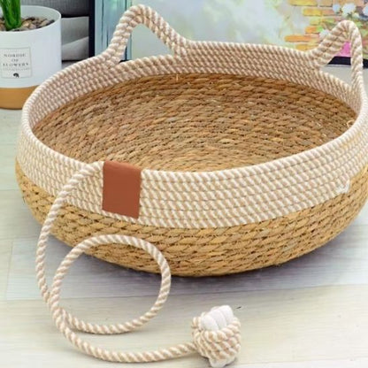 PANIER EN OSIER POUR CHAT  | ROTIN