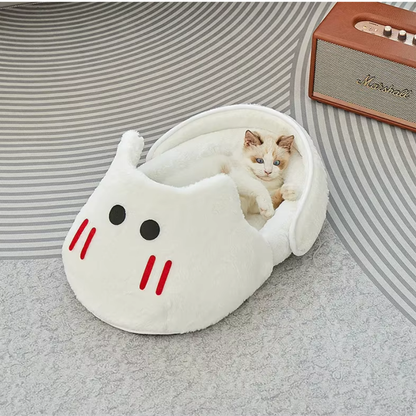 PANIER POUR CHAT ORIGINAL | CHAUSSON BLANC