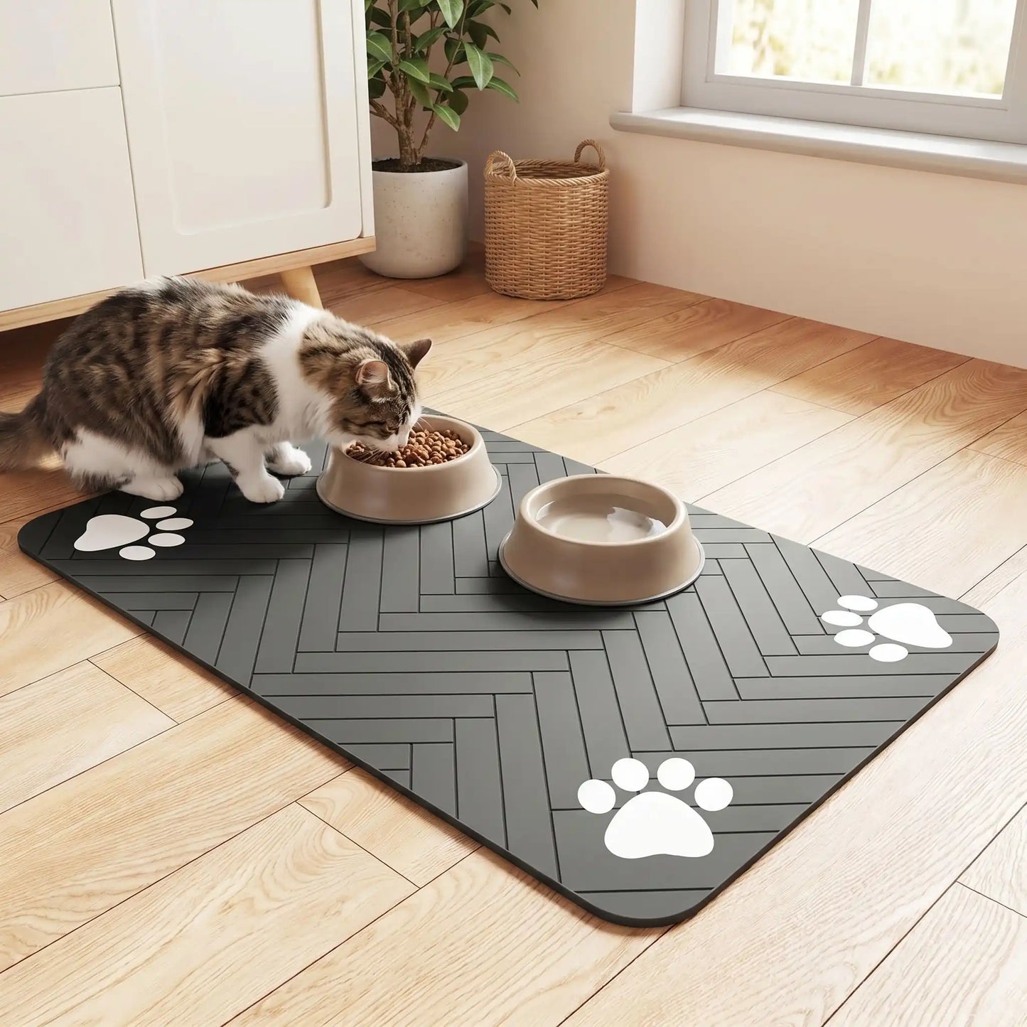 tapis gamelle chat absorbant
