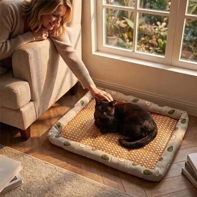 TAPIS RAFRAICHISSANT CHAT | CONFORT ÉTÉ - Leschamour