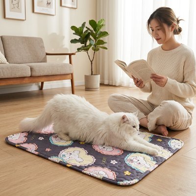 TAPIS RAFRAICHISSANT POUR CHAT | RESPIRANT - Leschamour